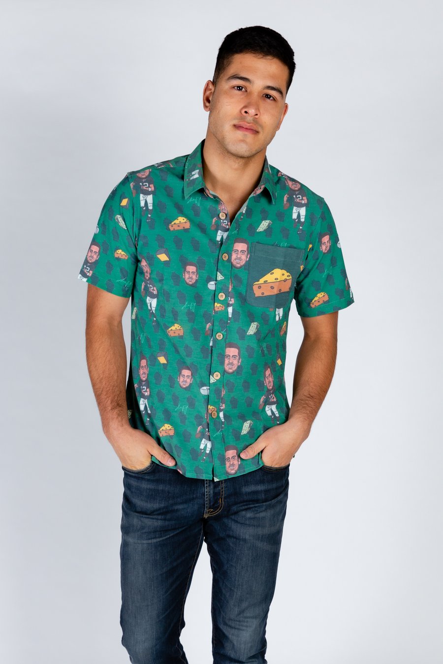 The Aaron Rodgers | Green Hawaiian Shirt