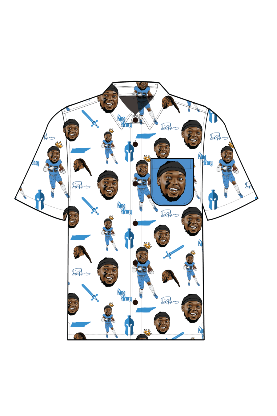 The Derrick Henry | White NFLPA Hawaiian Shirt