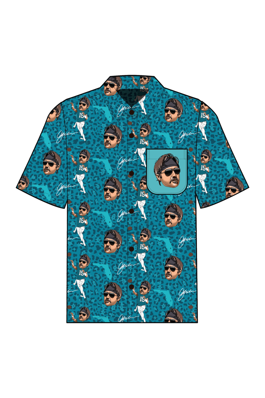 The Gardner Minshew | Teal NFLPA Hawaiian Shirt