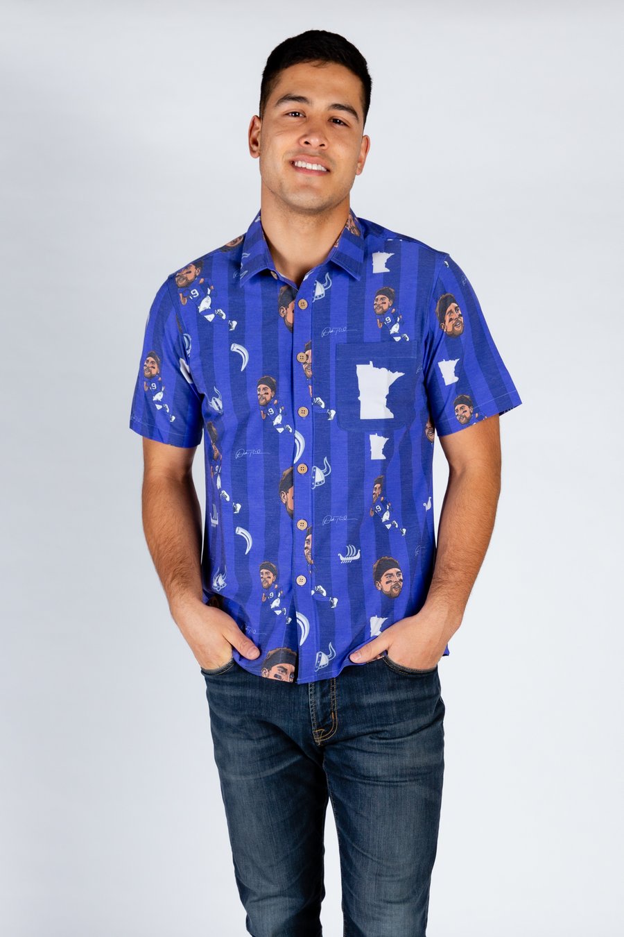 The Adam Thielen | Purple Hawaiian Shirt