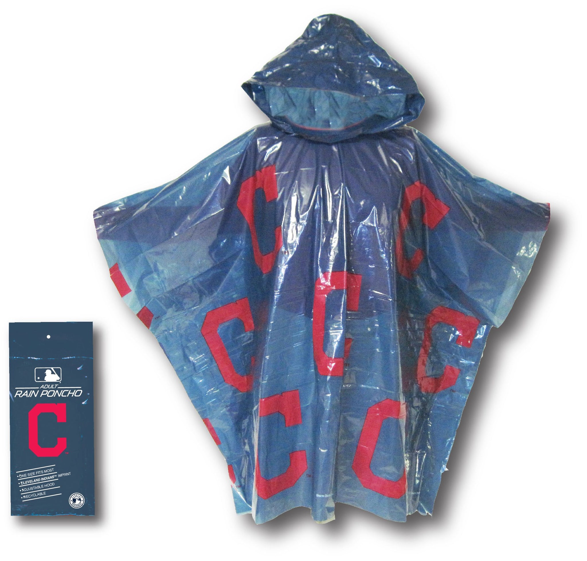 Cleveland Indians Lightweight Adult Rain Poncho