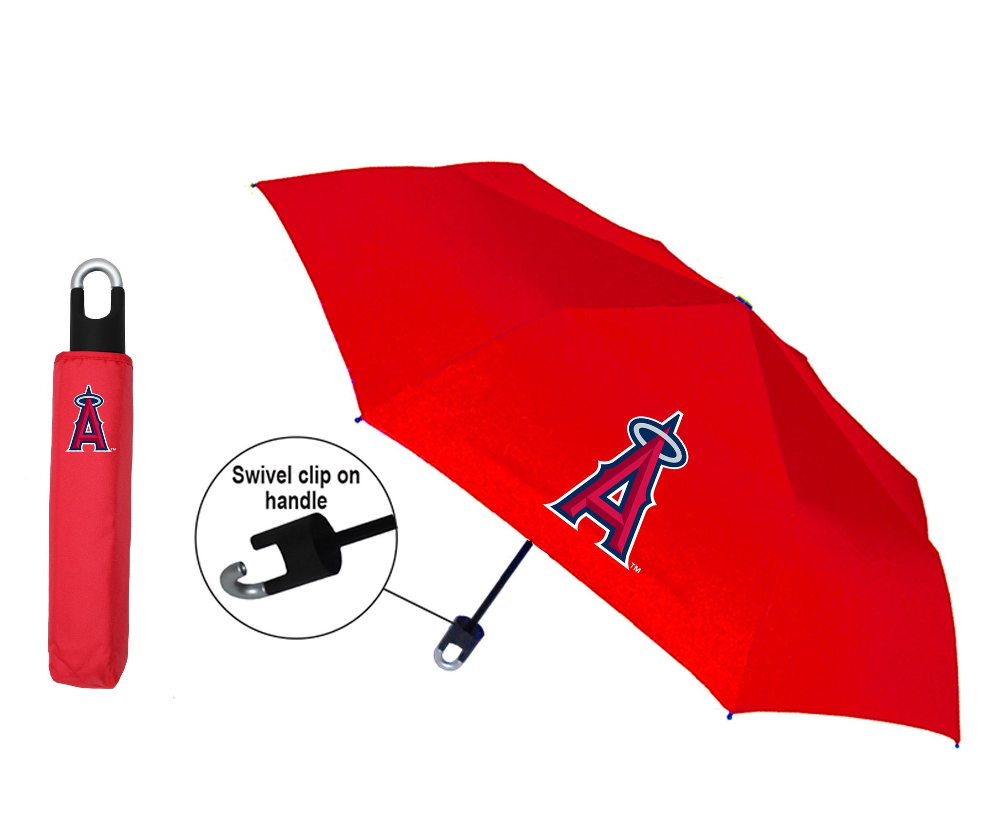 Los Angeles Angels Storm Clip Folding Umbrella