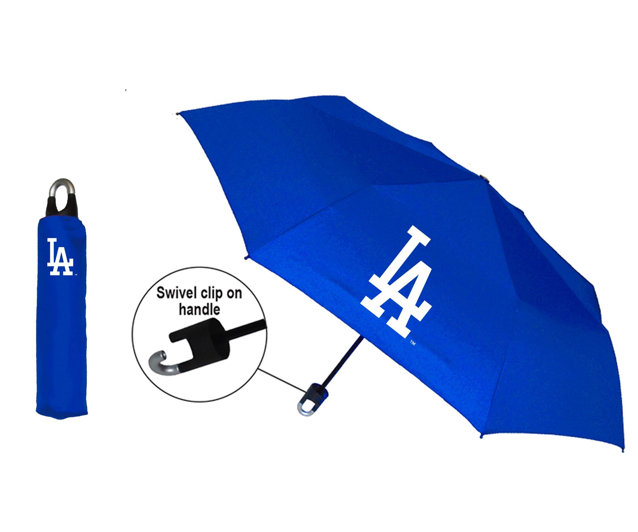 Los Angeles Dodgers Storm Clip Folding Umbrella