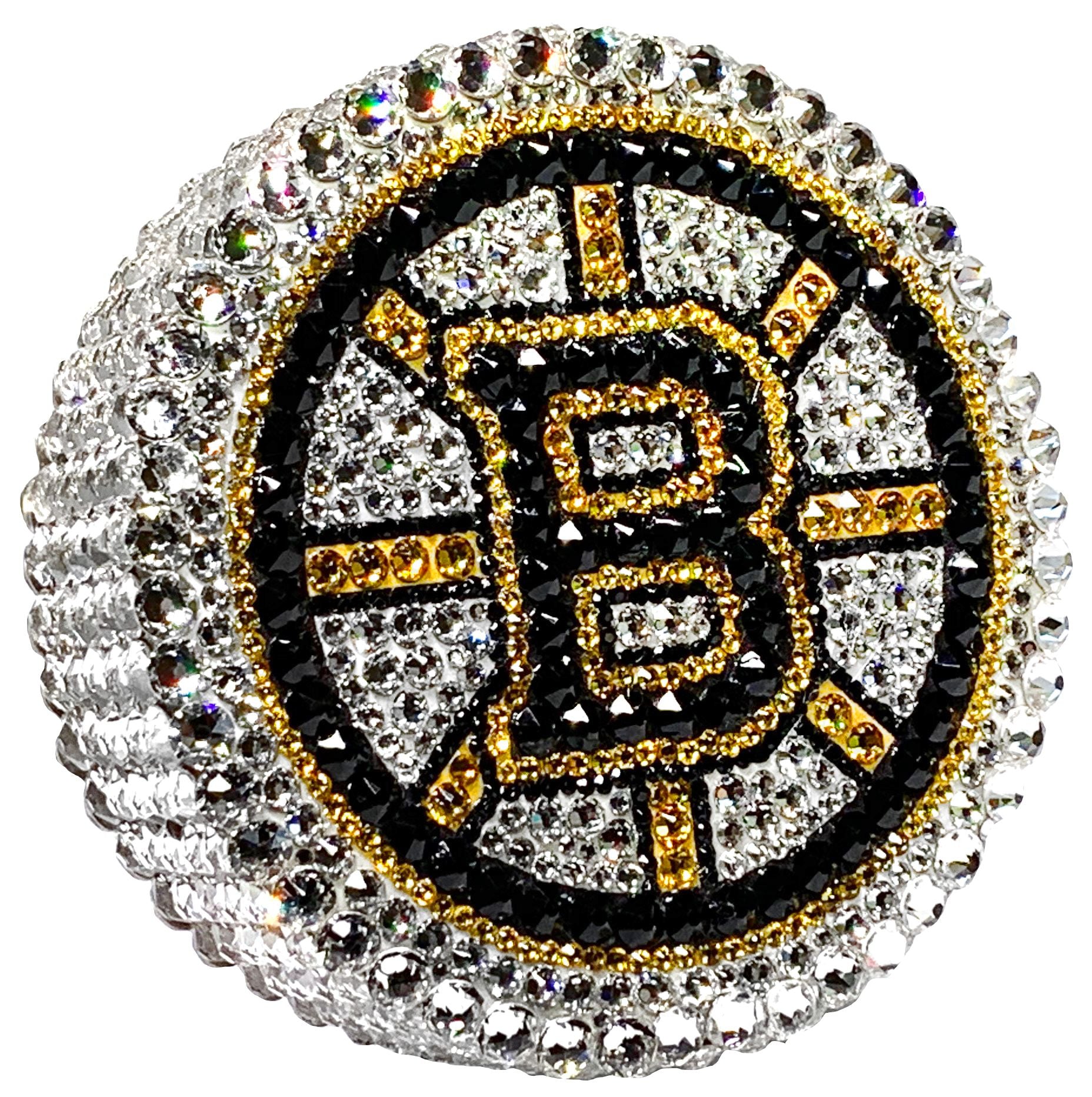 Boston Bruins Crystal Hockey Puck