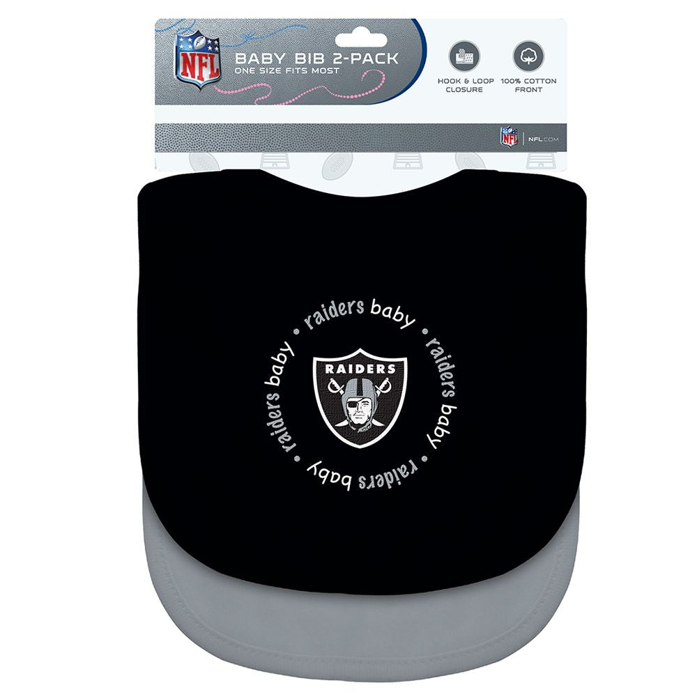 Las Vegas Raiders Baby Bibs 2-Pack