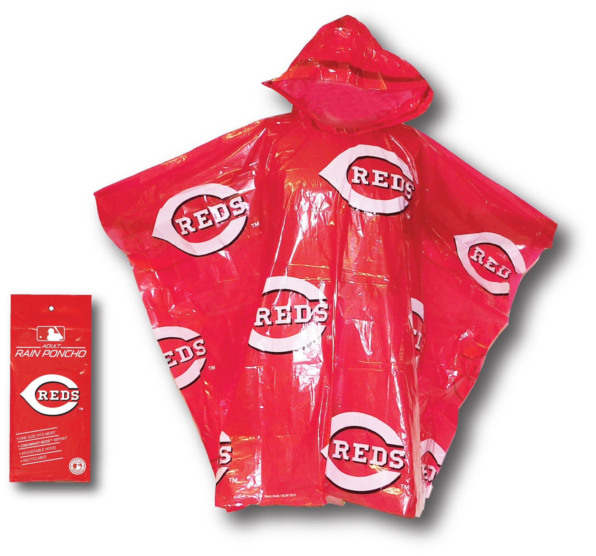 Cincinnati Reds Lightweight Adult Rain Poncho