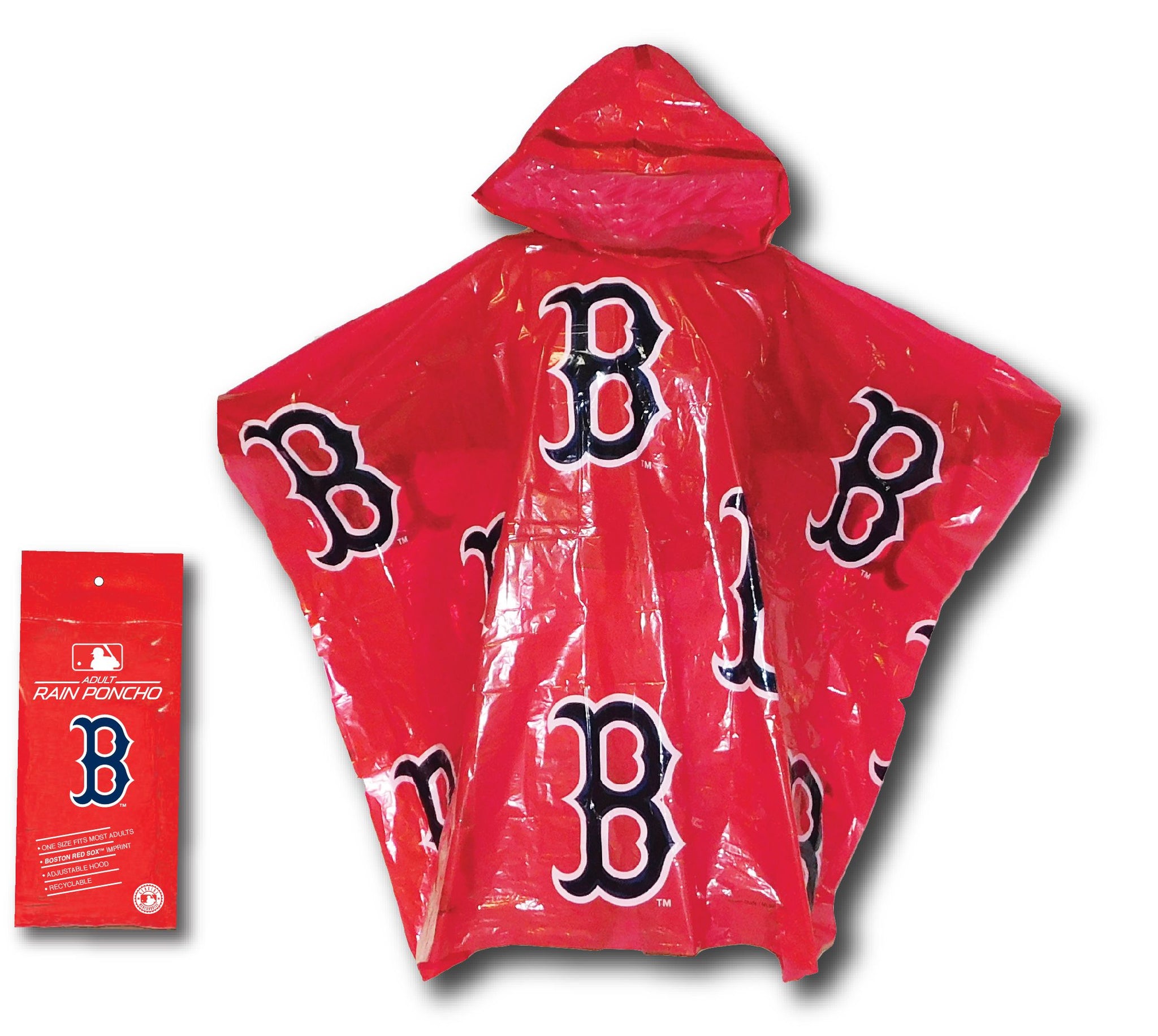 Boston Red Sox Lightweight Adult Rain Poncho