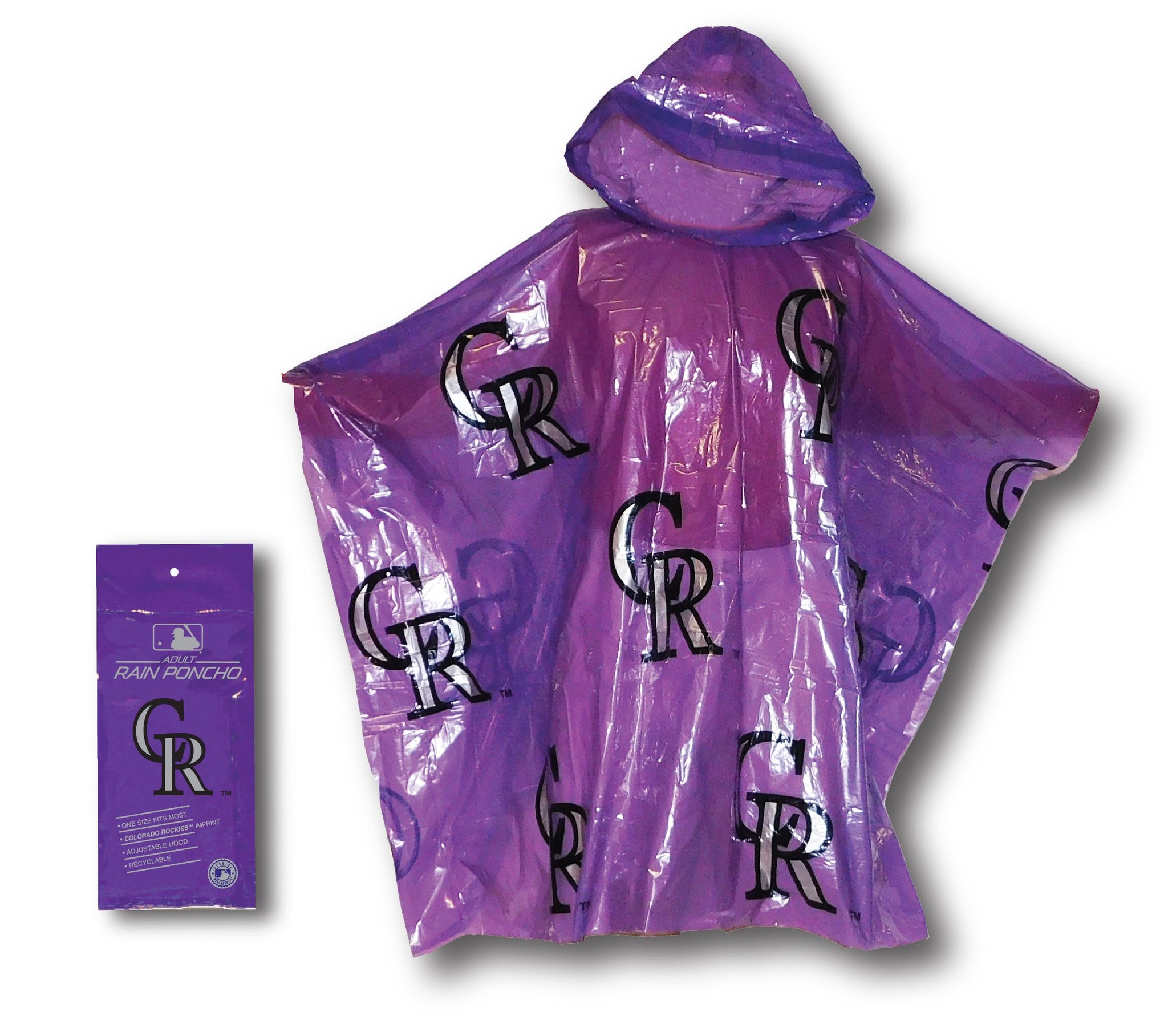 Colorado Rockies Lightweight Adult Rain Poncho