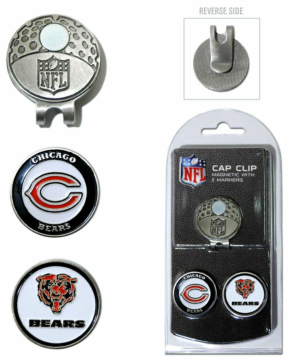 CHICAGO BEARS 2 MKR CAP CLIP